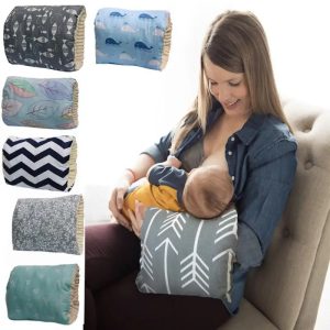 Adjustable Cotton Nursing Pillow – Washable Arm Cushion for Baby & Mom