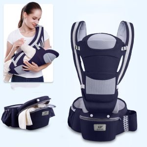 3-in-1 Ergonomic Baby Carrier – Front-Facing Kangaroo Hipseat Sling